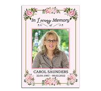 Invite Designs Ltd Personalised In Loving Memory Memorial Poster Banner N218 Funeral Wake Decoration (A2-42cm x 59.4cm)