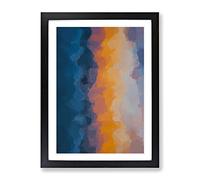 Invited By The Sea Abstract Framed Print | A2 Black Framed Wall Art | Ready to Hang | Abstract Nautical Picture | Living Room Bedroom Lounge Office