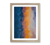 Invited By The Sea Abstract Framed Print | A4 Oak Framed Wall Art | Ready to Hang | Abstract Nautical Picture | Living Room Bedroom Lounge Office