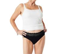 invizi Women’s Washable Bikini Brief - Reusable Incontinence Underwear for Light Leaks, 100mL Absorbency, Bamboo Blend with Odour Control, Moisture-Wicking & Chemical-Free Black, Size - XX-Large