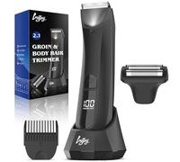 INVJOY Manscape Body Trimmer & Shavers for Men: Dual-Head Men’s Groin & Pubic Hair Trimmer, Waterproof Wet/Dry Ball Shaver with LED Light, USB-C Rechargeable Razors, Ceramic&Foil Blades, Gift for Men
