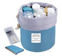 INVODA Drawstring Makeup Bag Large Delicates Wash Bag Women Make Up Bag Organizer Mom Birthday Gifts for Women Best Mothers Day Gifts(Blue)