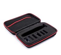 INVODA Travel Shaver Case Compatible with Philips Norelco QP2724/90 Trimmer Waterproof Hard Portable Storage Box for QP2520/90 QP2630/72 QP2724/70 QP2834/70 Shaver (Black-Red)