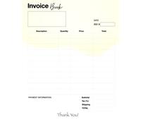 Invoice Book: 100 Large Blank Invoice Forms for Small Business (Yellow)