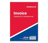 Invoice Book A5 - 148 x 210mm - 2-Part Duplicate NCR Carbonless - Ocean Pads (69684)