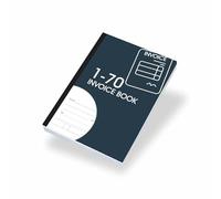 Invoice Book Duplicate Notebook Self Employed Carbon Paper NCR Vat Business Assorted Color Cash Receipt Pad 70 Pages Numbered Papers Best for Home and Office Use 20.4cm x 12.5cm x 0.9cm (Pack of 1)