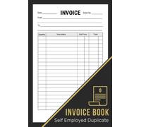 Invoice Book Self Employed Duplicate: A5 Personalised Invoice Record Book for Small Business and Sole Traders with 2500 Transactions