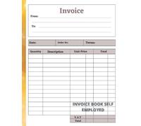 invoice book self employed: Large Print invoice book A4 , Personalised Invoice Book for Self Employed , 100 Pages (8.5 x 11) inches , Duplicate Invoice Book