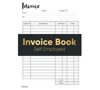 Invoice Book Self Employed: Personalised Invoice Book for Small Business or Sole Traders | A4 Format-120 Pages | Black Cover