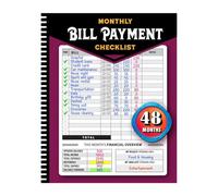 Invoice Payment Management Book - Large 8x10 Inch, 128 Page Paper Notebook, Monthly Financial Overview, Amount Paid by Due Date and Balance Tracking D