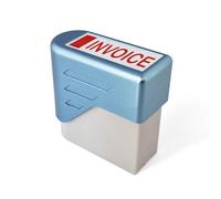 Invoice Rubber Stamp Self Inking Bold Red Ink Text Business Office Self Stationery Inking Kit Document