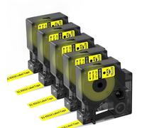 Invoker 5X a45018 Replace for Dymo D1 Label Tape 12mm Yellow Cassette 45018