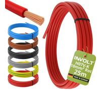 INVOLT H07V-K 10mm² Red Single Core Cable PVC Copper 450/750 V Meterware