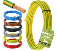 INVOLT H07V-K 3M 6mm ² Green-Yellow Core Wire Flexible Wiring Line PVC,
