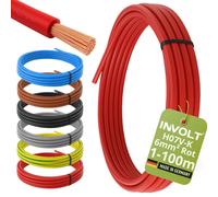 INVOLT H07V-K 6mm² Single Core Cable 3m-100m PVC Copper, Color Choice