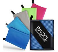 Invool Microfiber Towel, 5 colours with carry bag - Quick Dry Towel for Travel, Camping, Fitness, Beach, Vacation, Fast Drying and Absorbent