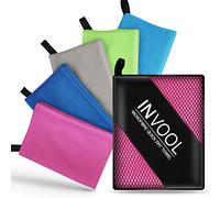 Invool Microfiber Towel, 5 colours with carry bag - Quick Dry Towel for Travel, Camping, Fitness, Beach, Vacation, Fast Drying and Absorbent