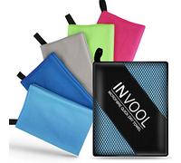 Invool Microfiber Towel, 5 colours with carry bag - Quick Dry Towel for Travel, Camping, Fitness, Beach, Vacation, Fast Drying and Absorbent