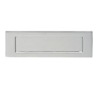 Loops Inward Opening Letterbox Plate 242mm Fixing Centres 278 x 95mm Polished Chrome Loops Multicolor