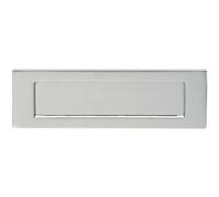 Inward Opening Letterbox Plate 242mm Fixing Centres 278 x 95mm Polished Chrome