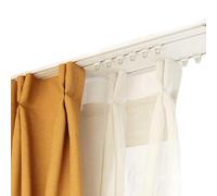 Inward-Opening Window Ultra-Thin Curtain Track Aluminium Ceiling Premium Heavy Duty Curtain Track for Living Bedroom Shower Privacy RV Garage Divider Track(1.9m(6.2ft))