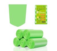 Inwaysin Medium Compostable Trash Bags - 8 Gallon, 30L (Clear Green, 20 Count Pack of 5) - Budget-Friendly Replacement for Simple Human H/J/G Trash Bags