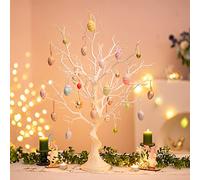 Inweder Artificial White Twig Trees: 80cm Tall Fake Christmas Tree for Table Centrepiece Ornament Display Easter Egg Tree for Wedding Halloween Birthday Xmas Party Advent Deocrations
