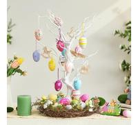 Inweder White Artificial Twig Tree: 58cm Table Centrepiece Decorative Tree