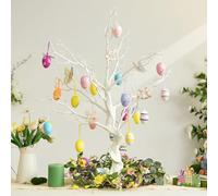 Inweder White Artificial Twig Tree: 80cm Display Tree for Wedding Decor
