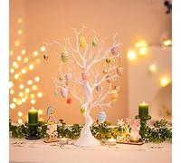 Inweder White Twig Tree for Christmas: 58cm Tall Artificial Tree for Table Centrepiece Hanging Ornaments Easter Egg Trees for Wedding Wish Birthday Party Xmas Decorations