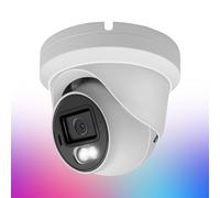 Inwerang 8MP 4K PoE IP Security Dome Camera Outdoor, Full Color Turret IP Camera with Smart Dual Light, Two Way Talk, SD Card Slot, 98ft Night Vision, 110°Wide Angle, Human/Vehicle Detection