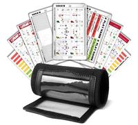 Inwerk 1NMORE Football Bracelets with Playbook System, Quarterback Game Bracelet, 7on7 Flag, Football Wrist Trainer with 44 Tactical Stickers and 3 Sign Cards (Black, 1 Pack, S)