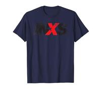 INXS Distressed Logo On Blues T-Shirt, Men, Navy Blue, Medium