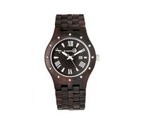 Inyo Bracelet Watch with Date Earth Wood Dark Brown One Size