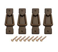 InYoHui 4PCS Vintage Drop Handles Antique Bronze Ring Pull 76mm Hole Centres
