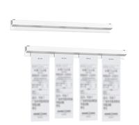 InYoHui Tab Grabber 2Pcs 30cm White No-Drill Ticket Holder
