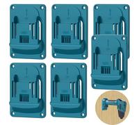 InYoHui Tool Holder 6 Pack for Makita 18V Wall Mount Drill Rack | Heavy-duty ABS Construction,Iimpact-resistant and Lightweight, fits 14.4V/18V Tools Like DHP482/DHP486/DDF487