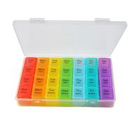 InYoHui XL Weekly Pill Box 7 Day 4 Times a Day, Travel Tablet Organiser