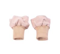 Inzegao 1 Pair Down Coat Windproof Cuffs Self Hand Sewing Thick Elastic Ribbed Cuffs for Puffer Jacket Sleeve, Apricot, Small