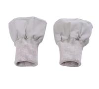 Inzegao 1 Pair Down Coat Windproof Cuffs Self Hand Sewing Thick Elastic Ribbed Cuffs for Puffer Jacket Sleeve, Grey, Small