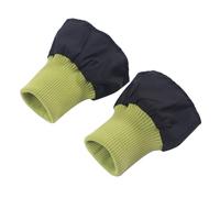 Inzegao 1 Pair Down Coat Windproof Cuffs Self Hand Sewing Thick Elastic Ribbed Cuffs for Puffer Jacket Sleeve, Green, Medium