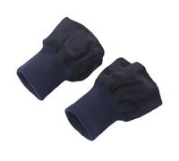 Inzegao 1 Pair Down Coat Windproof Cuffs Self Hand Sewing Thick Elastic Ribbed Cuffs for Puffer Jacket Sleeve, Dark Blue, Small