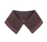 Inzegao Down Coat Collar Self Hand Sewing Removable Collar Stretch Ribbed Knit Collar for Jacket, Dark Coffee, Medium