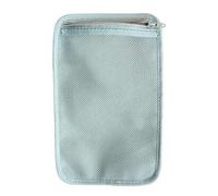 Inzegao Sew-in Sheer Mesh Zipper Pocket Inner Hidden Storage Pouch Hand-Sewn Accessory for Organizing Phone Keys Cards, White, 12.5 x 20 cm