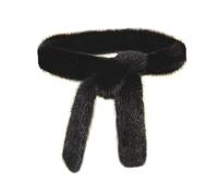 Inzegao Women Faux Fur Overcoat Belt Fuzzy Coat Jacket Fluffy Cardigan Outwear Waist Tie Waistband Sash Belt Replacement, Black, M