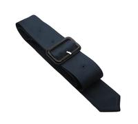Inzegao Women Trench Coat Belt Replacement With Buckle Metal D Ring Decoration Wide Waistband Belt, No D Ring Dark Navy Blue, One Size