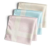 Inzepocket Ladies monogrammed handkerchiefs - Personalised with embroidered initials - Choice of letters and fonts - 100% cotton - 35cm - 3 colours assorted