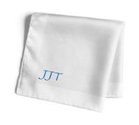 Inzepocket Set of 3 Personalized Handkerchiefs - Embroidered Initials | Choose Letters, Fonts & Thread Colors | Elegant Gift for Men | Luxury 100% Cotton 45 cm
