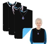 inzeyoz Funny Adult Bibs For Men Women, Waterproof Adult Bib With Optional Crumb Catcher, Adjustable Clothing Protectors For Adult, Senior, Disabled (Jewelry Necklace Pattern -3 PCS)
