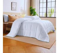 INZI TEXTILE 100% Natural Bamboo Duvet - Lightweight Breathable & Hypoallergenic Quilt - Ultra Soft & Silky with Cotton Super Soft Microfibre Fill - All Seasons Comfort (Single, 10.5 TOG)